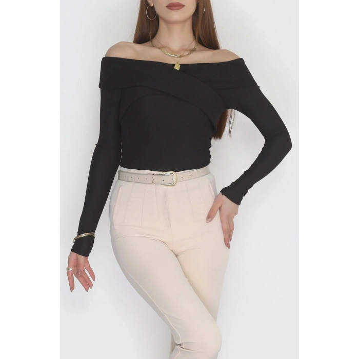 Madonna Yaka Bluz Siyah - 4331.1595.