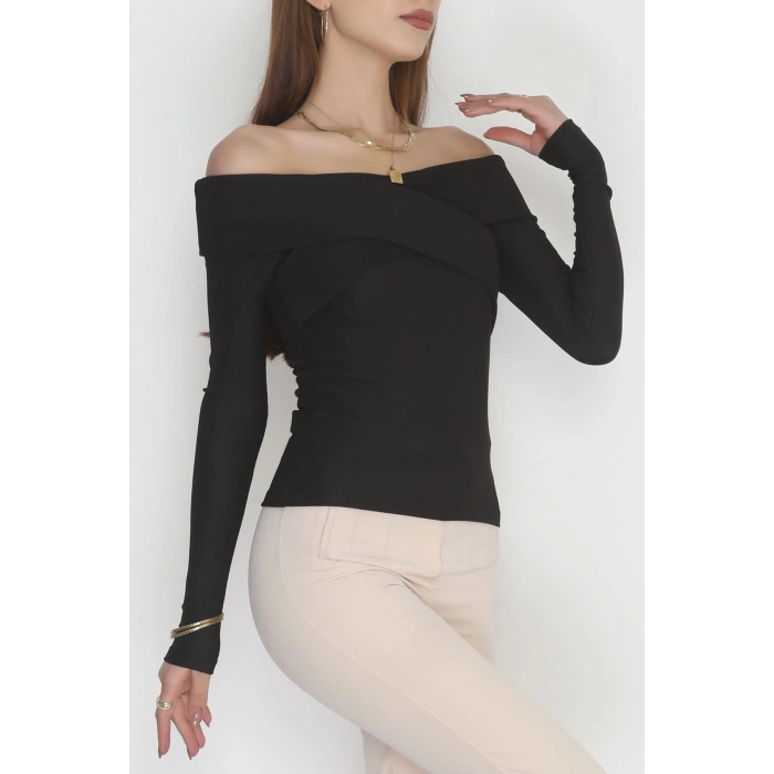 Madonna Yaka Bluz Siyah - 4331.1595.
