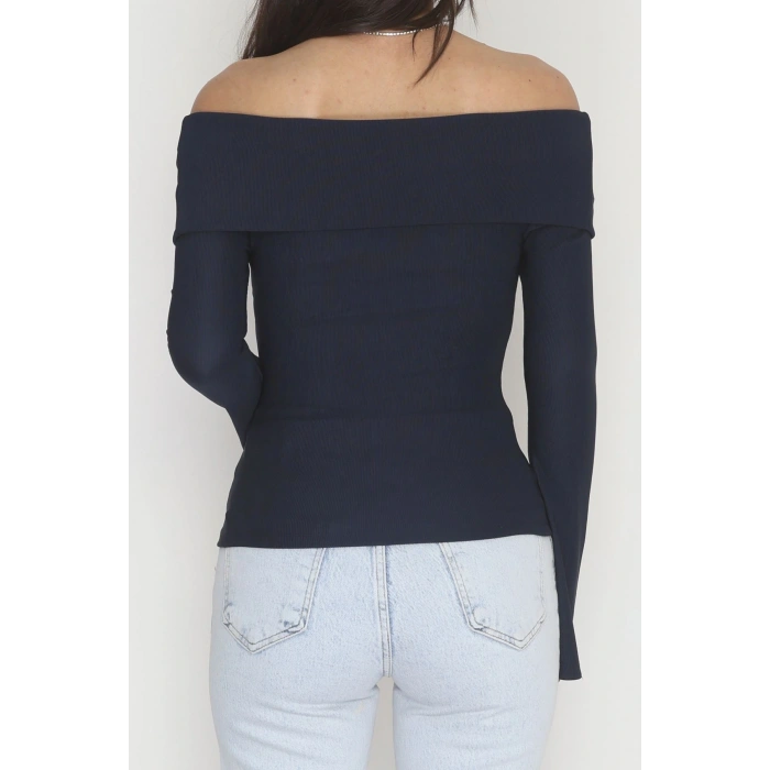 Madonna Yaka Fermuarlı Bluz Laci - 4330.1595.