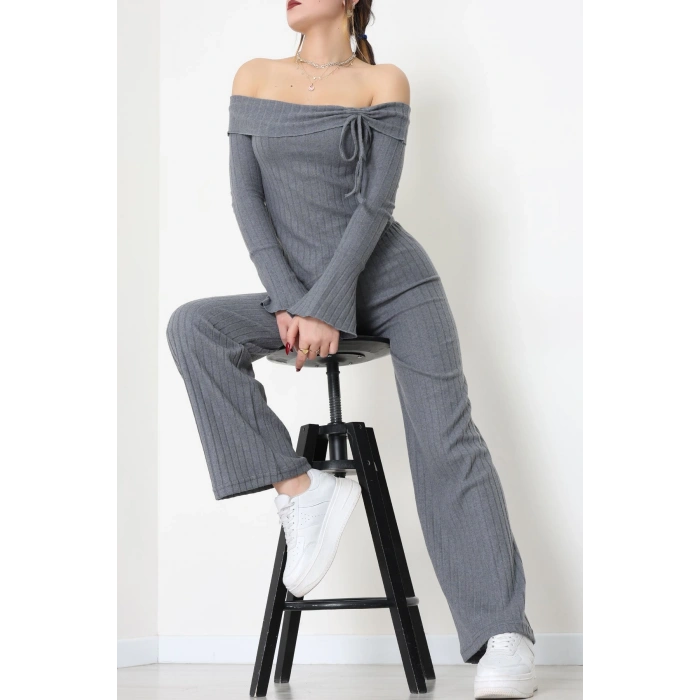 Madonna Yaka İnterlok Takım Füme - 42829.1567.