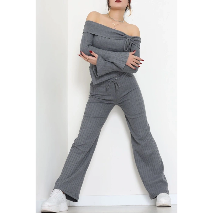 Madonna Yaka İnterlok Takım Füme - 42829.1567.