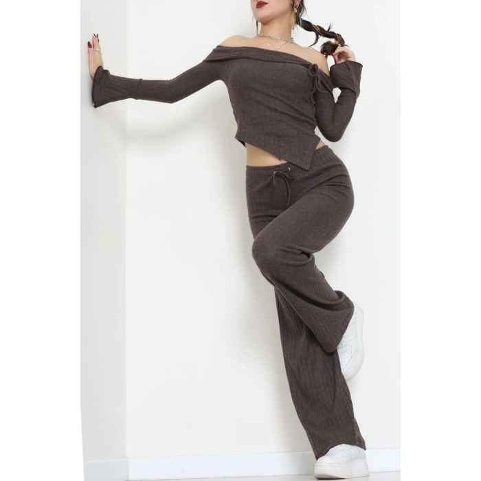 Madonna Yaka İnterlok Takım Kahve - 42829.1567.