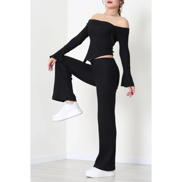 Madonna Yaka İnterlok Takım Siyah - 42829.1567.