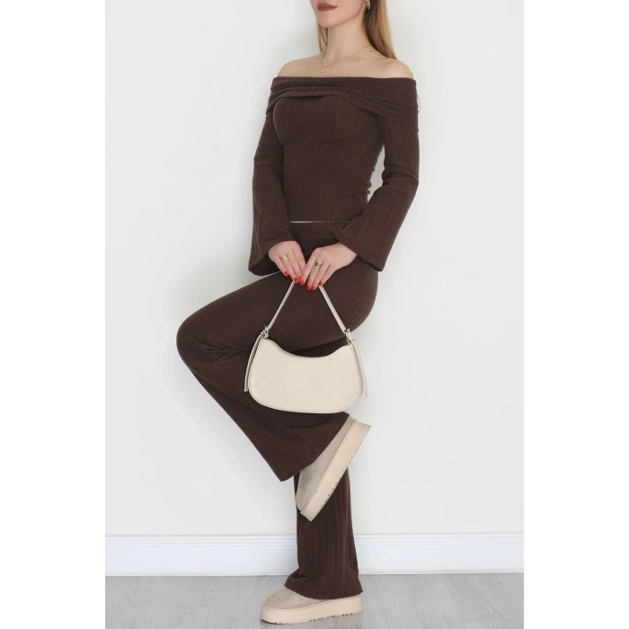 Madonna Yaka İspanyol Kol İnterlok Takım Acıkahve - 42618.1748.