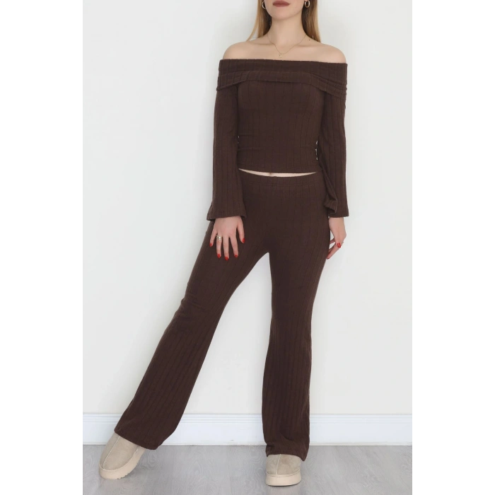 Madonna Yaka İspanyol Kol İnterlok Takım Acıkahve - 42618.1748.