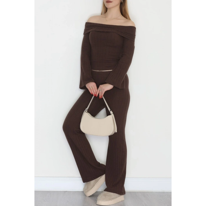 Madonna Yaka İspanyol Kol İnterlok Takım Acıkahve - 42618.1748.