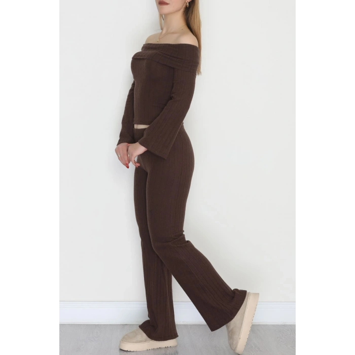 Madonna Yaka İspanyol Kol İnterlok Takım Acıkahve - 42618.1748.