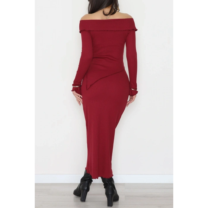 Madonna Yaka Kaşkorse Midi Boy İkili Takım Bordo - 42792.1567.