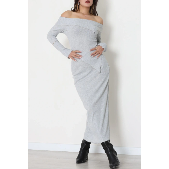 Madonna Yaka Kaşkorse Midi Boy İkili Takım Gri - 42792.1567.