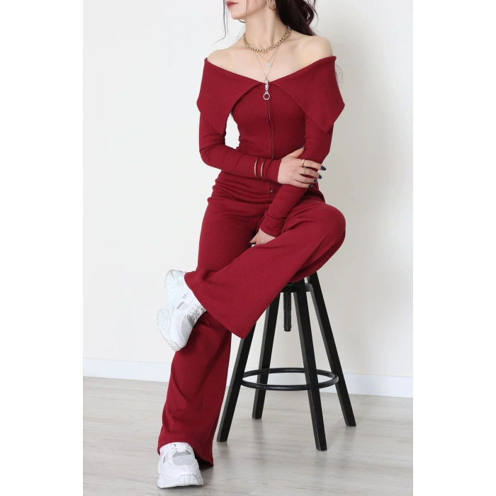 Madonna Yaka Likralı Kaşkorse İkili Takım Bordo - 51089.1567.