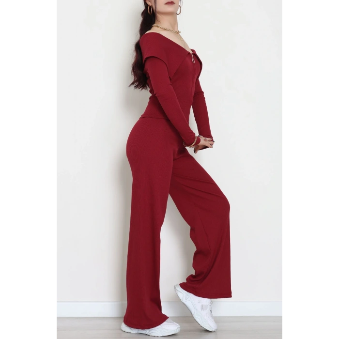 Madonna Yaka Likralı Kaşkorse İkili Takım Bordo - 51089.1567.