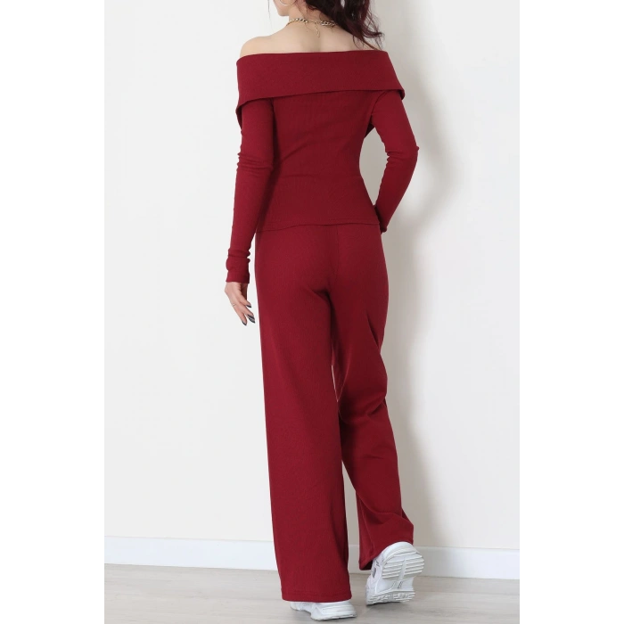 Madonna Yaka Likralı Kaşkorse İkili Takım Bordo - 51089.1567.