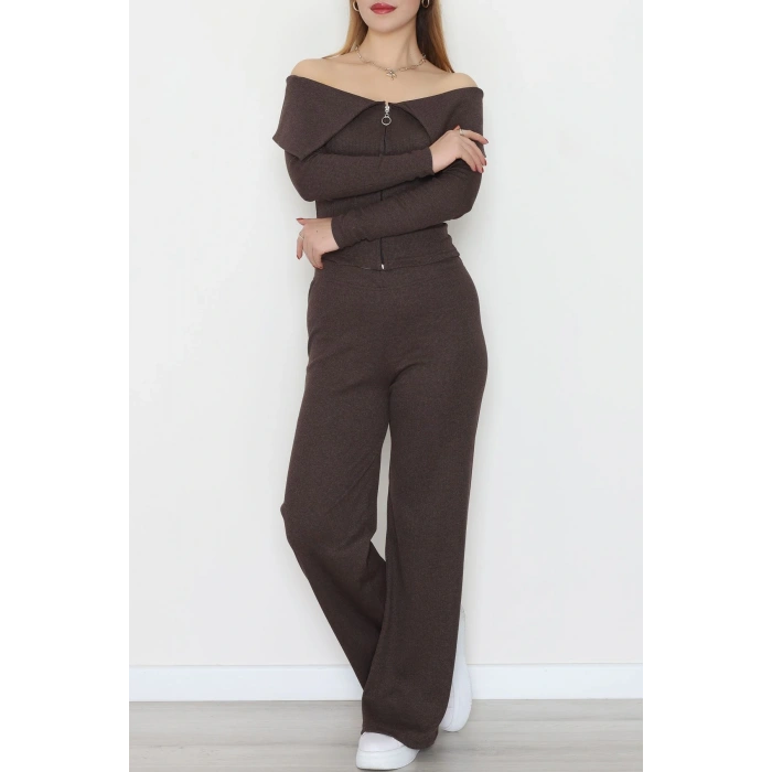 Madonna Yaka Likralı Kaşkorse İkili Takım Kahve - 51089.1567.