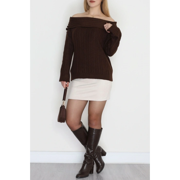 Madonna Yaka Triko Acıkahve - 2324.1765.