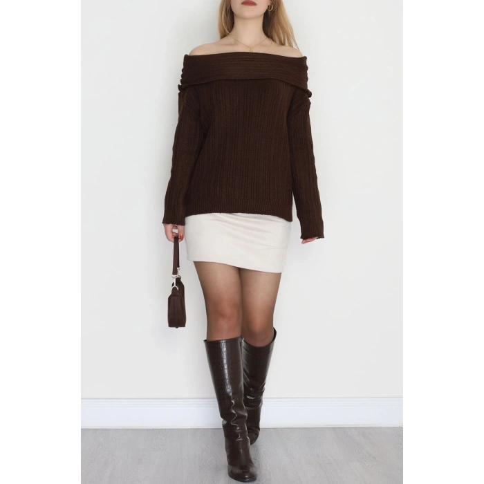 Madonna Yaka Triko Acıkahve - 2324.1765.