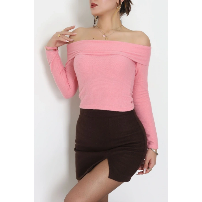 Madonna Yaka Yumoş Bluz Pembe - 51096.2114.