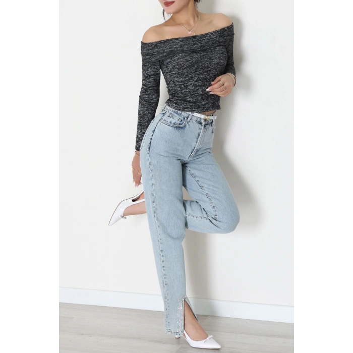 Madonna Yaka Yumoş Bluz Siyah - 51096.2114.