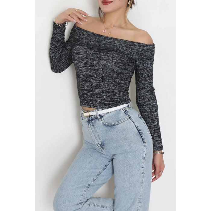 Madonna Yaka Yumoş Bluz Siyah - 51096.2114.