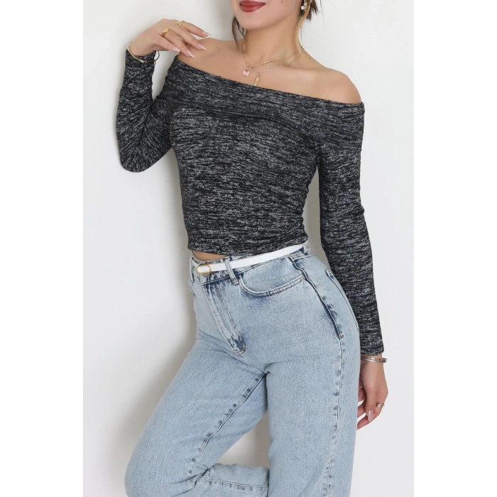 Madonna Yaka Yumoş Bluz Siyah - 51096.2114.