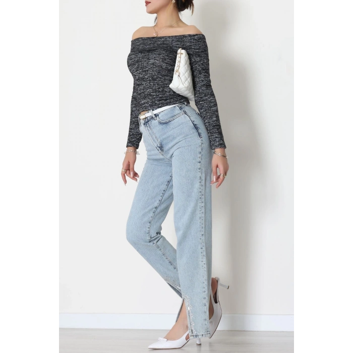 Madonna Yaka Yumoş Bluz Siyah - 51096.2114.