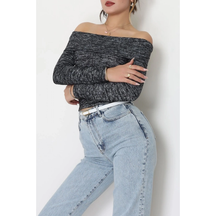 Madonna Yaka Yumoş Bluz Siyah - 51096.2114.