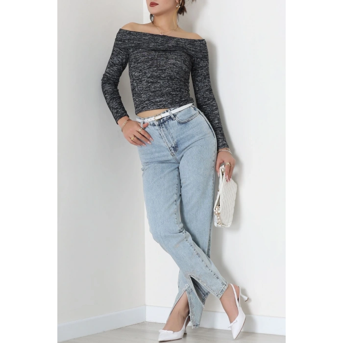 Madonna Yaka Yumoş Bluz Siyah - 51096.2114.