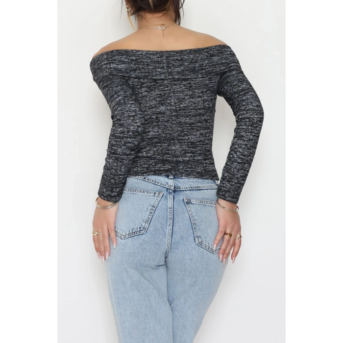 Madonna Yaka Yumoş Bluz Siyah - 51096.2114.