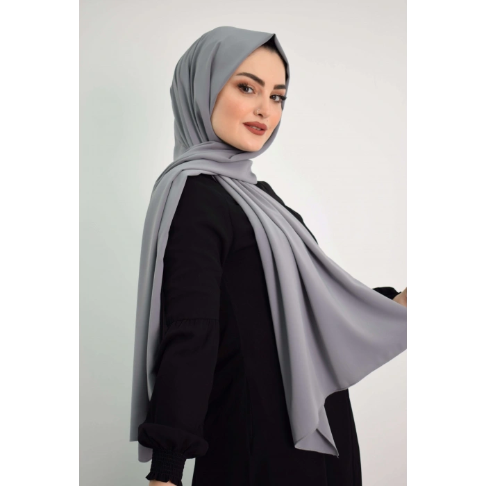 Medine İpeği Şal MC1115 Gri