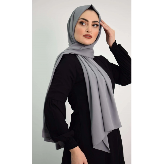 Medine İpeği Şal MC1115 Gri
