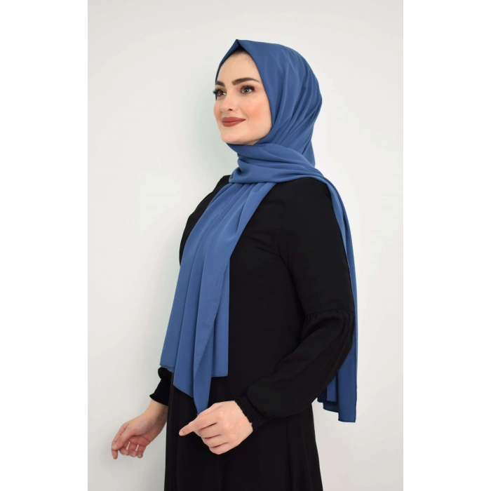 Medine İpeği Şal MC1115 İndigo