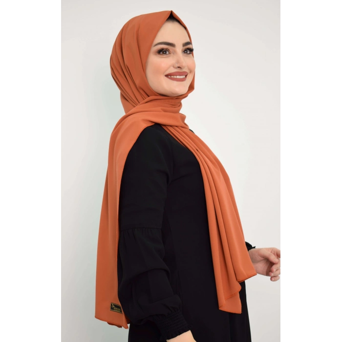 Medine İpeği Şal MC1115 Kiremit