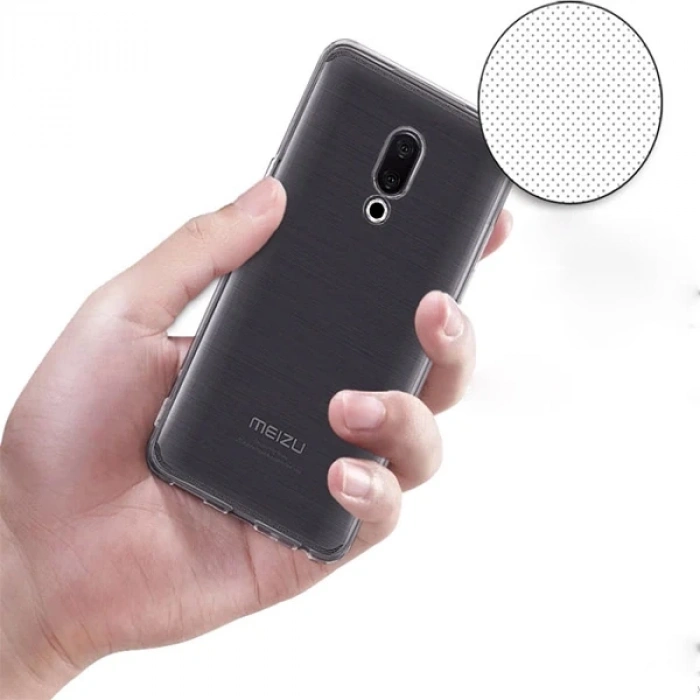 Meizu 16 Plus Kamera Korumalı Ultra Koruma Silikon Kılıf-(1903)