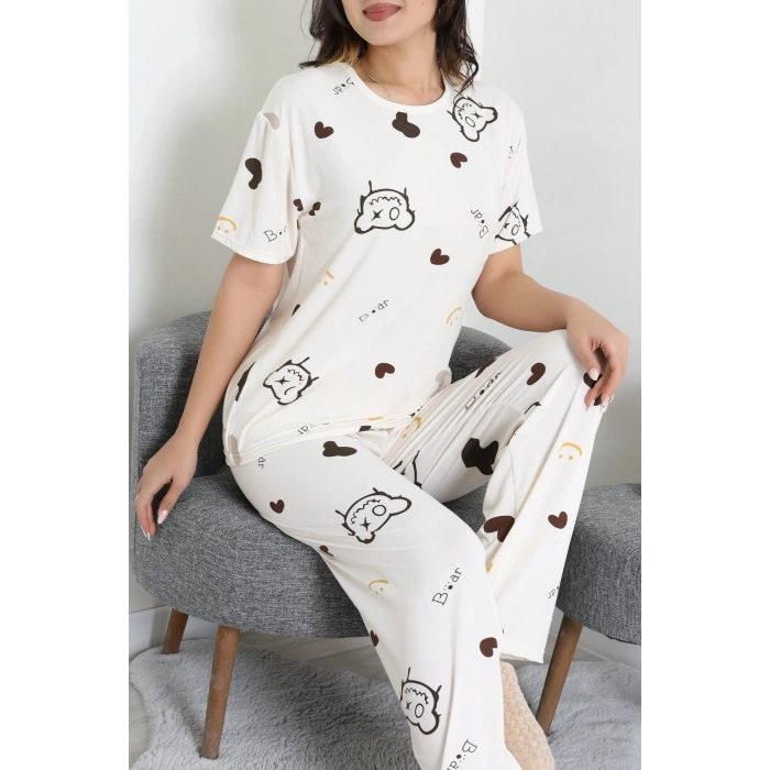 Milan Alt Üst Aynı Pijama Takımı Beyaz - 792.1287.