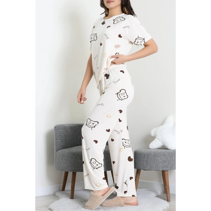 Milan Alt Üst Aynı Pijama Takımı Beyaz - 792.1287.