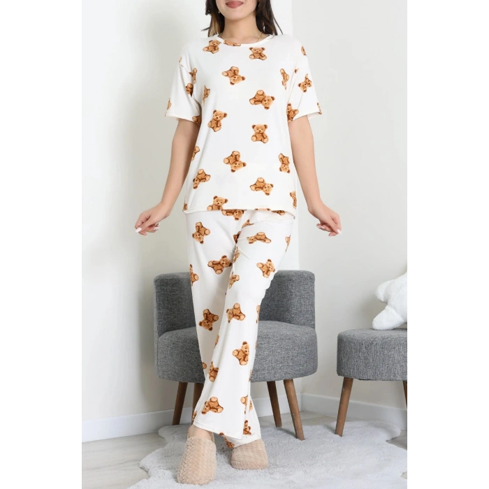 Milan Alt Üst Aynı Pijama Takımı Beyazayı - 792.1287.