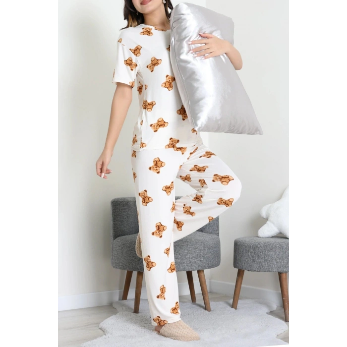 Milan Alt Üst Aynı Pijama Takımı Beyazayı - 792.1287.