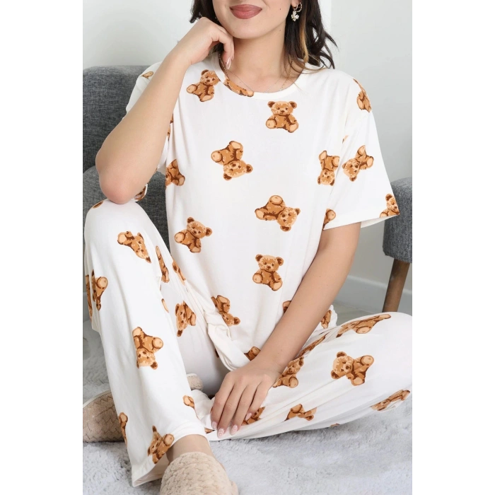 Milan Alt Üst Aynı Pijama Takımı Beyazayı - 792.1287.