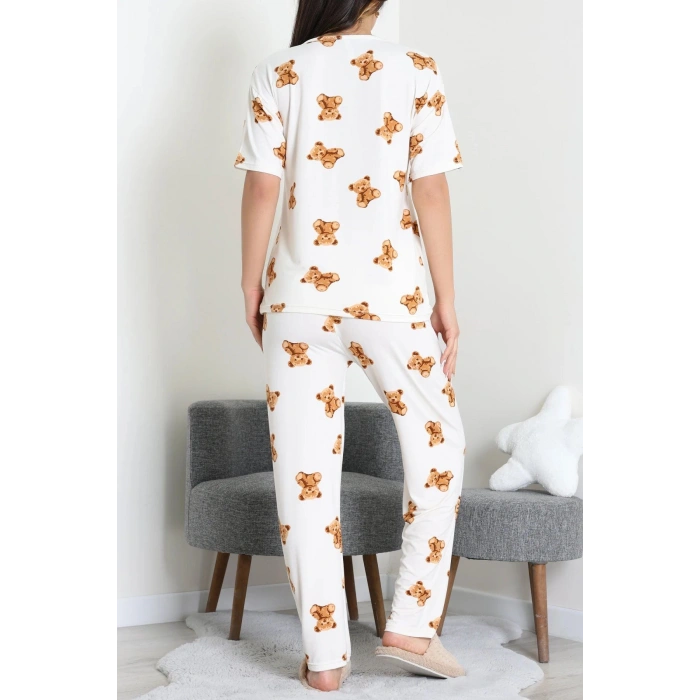 Milan Alt Üst Aynı Pijama Takımı Beyazayı - 792.1287.