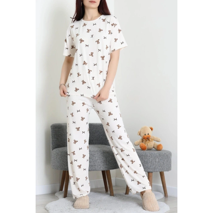 Milan Alt Üst Aynı Pijama Takımı Kahveayı - 792.1287.
