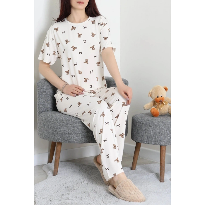 Milan Alt Üst Aynı Pijama Takımı Kahveayı - 792.1287.