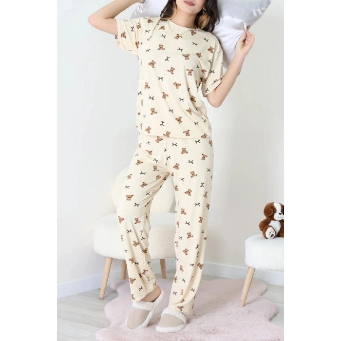 Milan Alt Üst Aynı Pijama Takımı Kremayı - 792.1287.