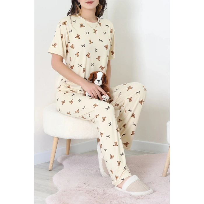 Milan Alt Üst Aynı Pijama Takımı Kremayı - 792.1287.