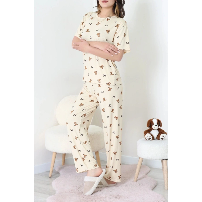 Milan Alt Üst Aynı Pijama Takımı Kremayı - 792.1287.