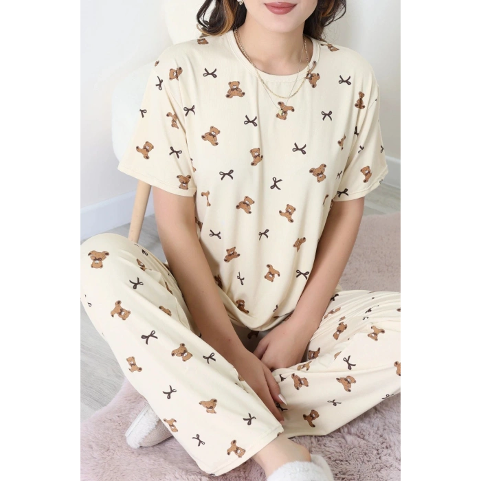 Milan Alt Üst Aynı Pijama Takımı Kremayı - 792.1287.