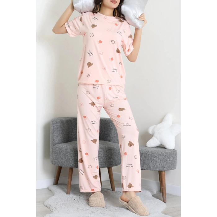 Milan Alt Üst Aynı Pijama Takımı Pudraçiçek - 792.1287.