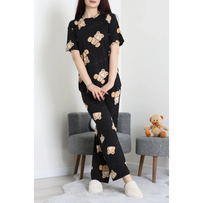 Milan Alt Üst Aynı Pijama Takımı Siyahayı - 792.1287.
