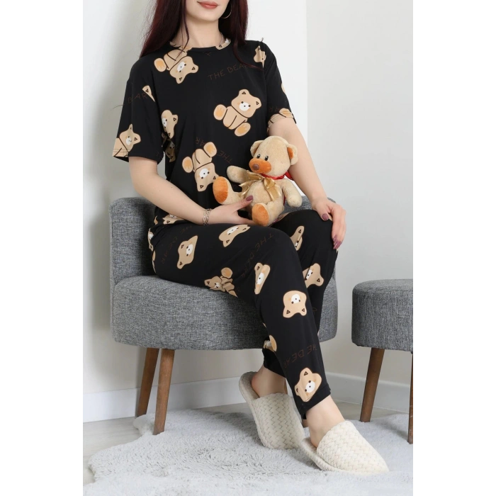 Milan Alt Üst Aynı Pijama Takımı Siyahayı - 792.1287.