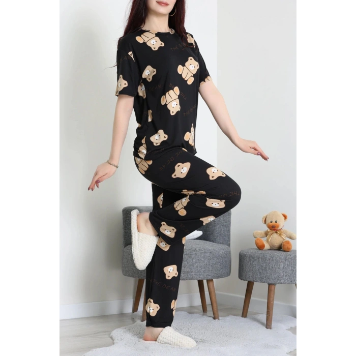 Milan Alt Üst Aynı Pijama Takımı Siyahayı - 792.1287.
