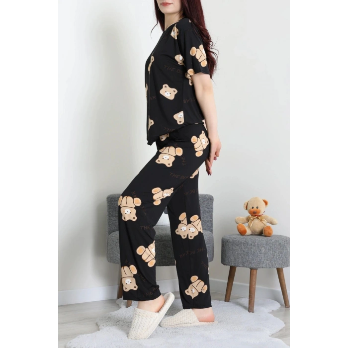 Milan Alt Üst Aynı Pijama Takımı Siyahayı - 792.1287.