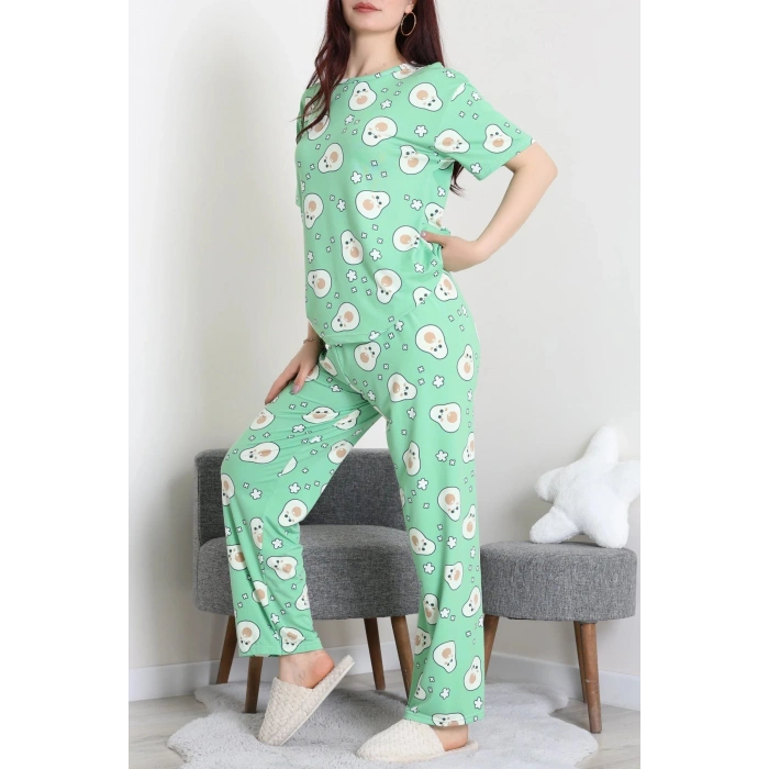 Milan Alt Üst Aynı Pijama Takımı Yeşilavokado - 792.1287.